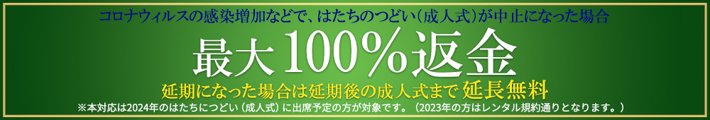 新型コロナウイルスによる式典中止の場合の返金対応について