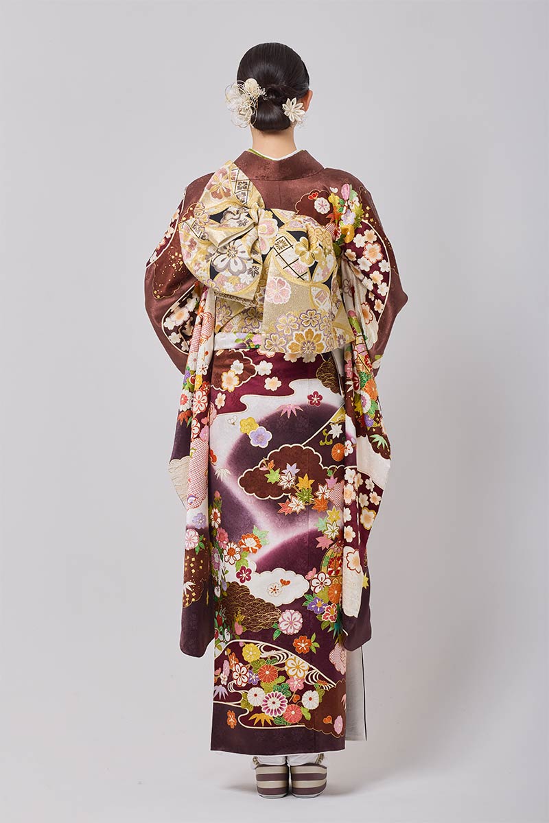 【MK-1613】華やかな色とりどりの花模様が映える上品な振袖