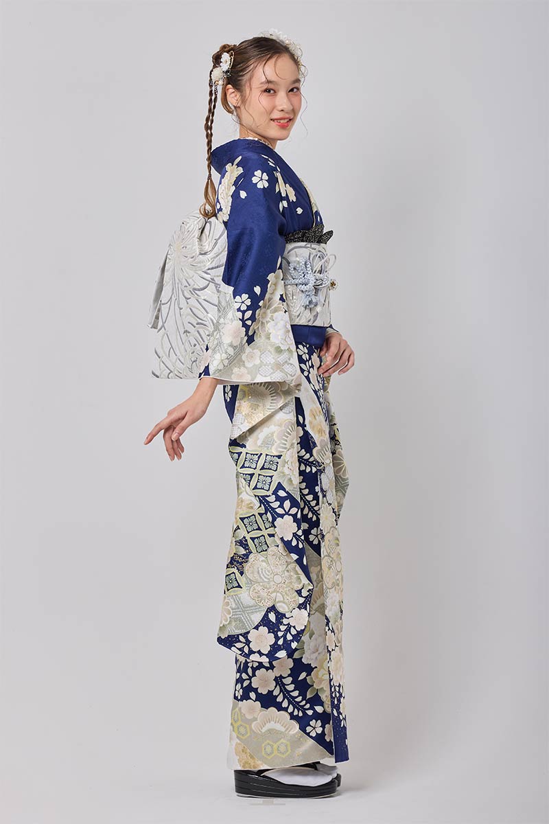 保護中: 【MK-1704】深紺に漂う白花のやさしい輝き