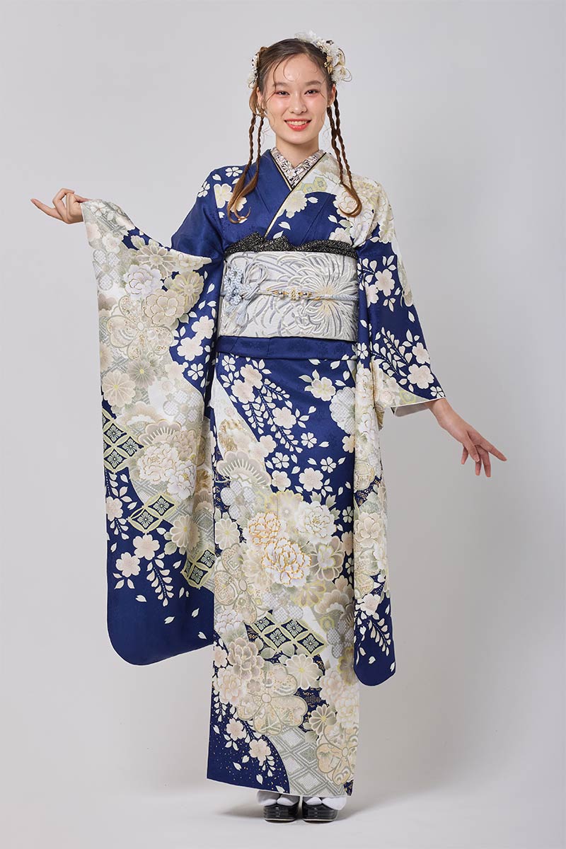 保護中: 【MK-1704】深紺に漂う白花のやさしい輝き