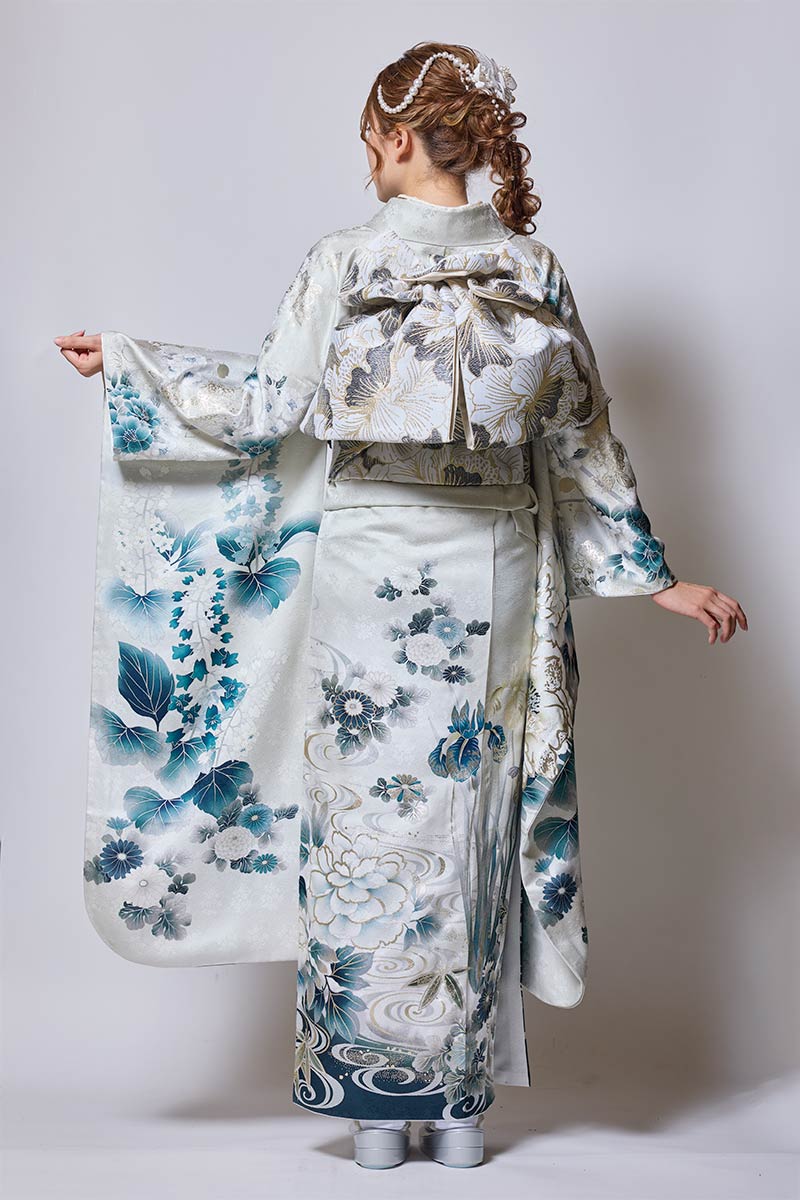 保護中: 【MK-1713】水のゆらぎに花が息づく大人のブルー