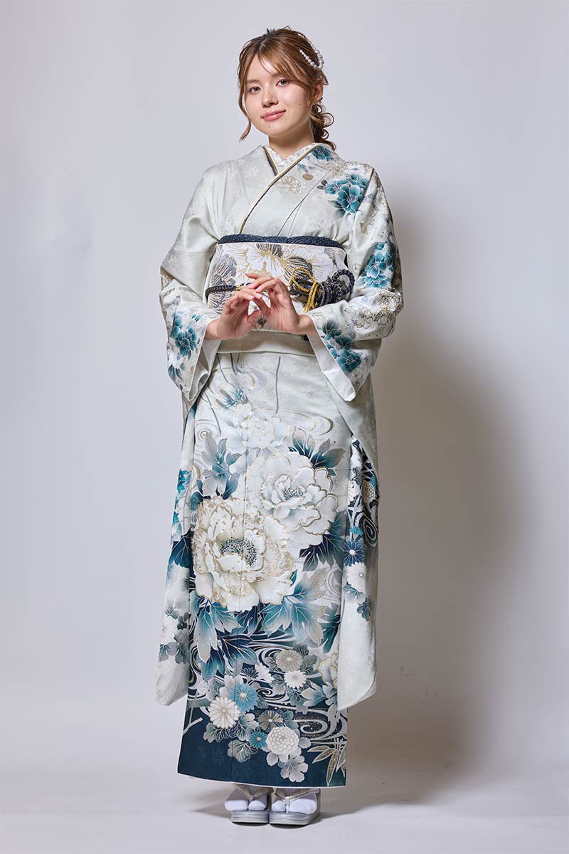 保護中: 【MK-1713】水のゆらぎに花が息づく大人のブルー