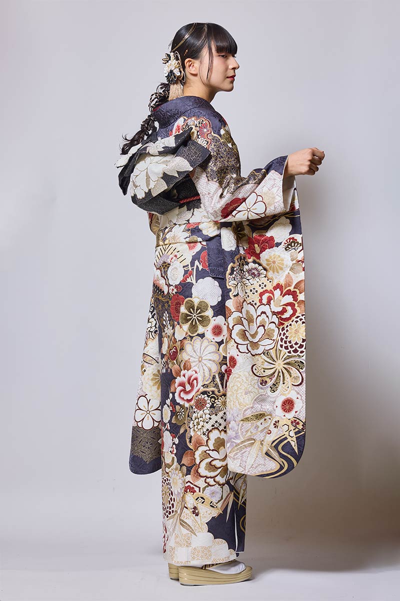 【MK-1714】深紺×金に華やぎを重ねるモダン古典